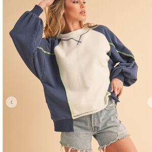 Aemi & Co -Nya Color-block Sweater